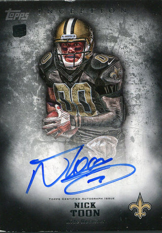 Nick Toon Autographed 2012 Topps Inception Rookie Card