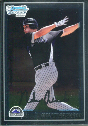 Nolan Arenado Unsigned 2010 Bowman Chrome Rookie Card