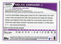 Nolan Arenado 2013 Topps Rookie Card Back