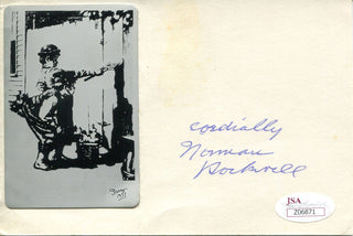 Norman Rockwell Autographed 4x6 Card (JSA)