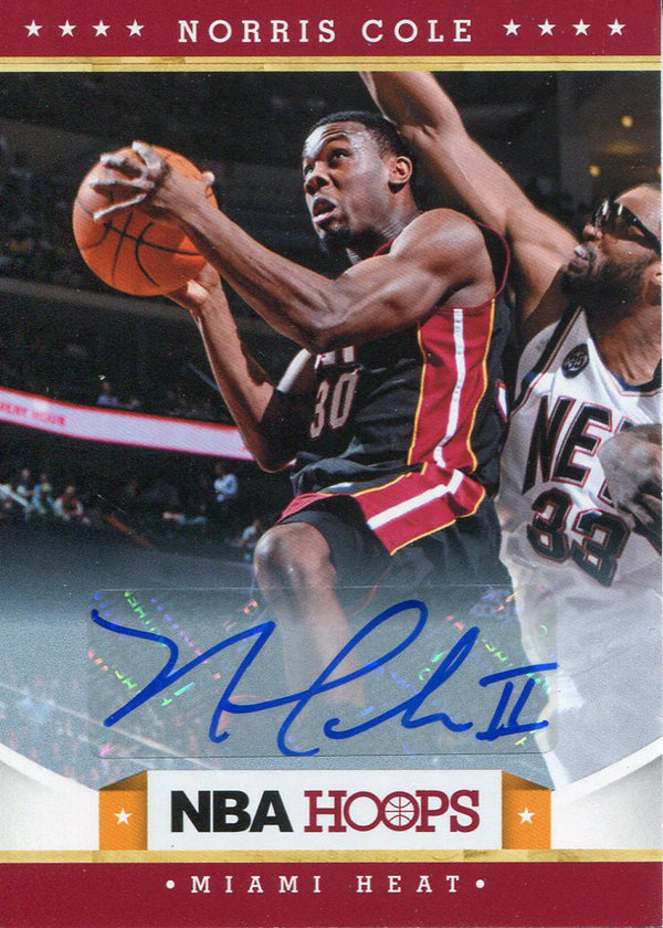 Norris Cole Autographed 2012-13 NBA Hoops Card
