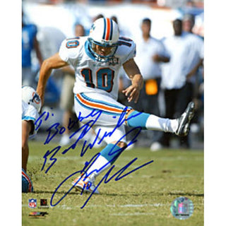 Olindo Mare Autographed / Signed Kicking 8x10 Photo