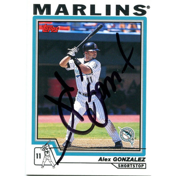Alex Gonzalez Autographed 2003 Topps Card