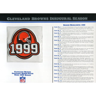 Cleveland Browns Unsigned Inaugural Season Patch with Card
