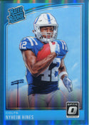 Nyheim Hines 2018 Panini Optic Light Blue Rookie Card