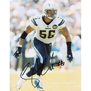 Shawne Merriman Autographed / Signed San Diego Chargers Football 8x10 Photo