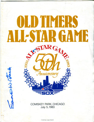Edward Stark, Billy Williams, and Don Larsen 1983 Autographed Old Timers All-Star Game Program