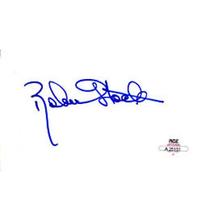 Robert Stack Autographed / Signed 3x5 Card (Ace)