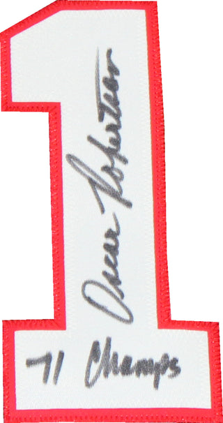 Oscar Robertson "71 Champs" Autographed Milwaukee Bucks Mitchell & Ness Jersey (PSA) Number