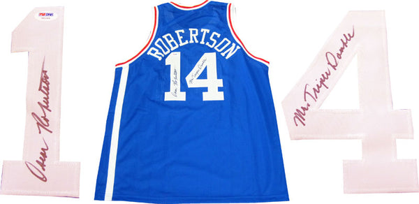 Oscar Robertson Mr Triple Double Autographed Cincinnati Royals Jersey