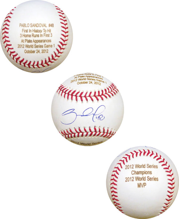 Pablo Sandoval Autographed Laser Engraved Baseball