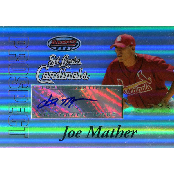 Joe Mather Autographed 2007 Bowman's Best Card