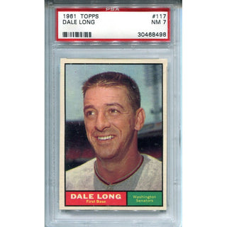 Dale Long Unsigned 1961 Topps Card