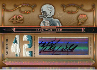 Paul Warfield Autographed 2006 Donurss Playoff National Treasures Jersey Card