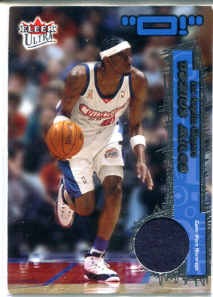 Darius Miles 2002 Fleer Game-Worn Warm-ups Card