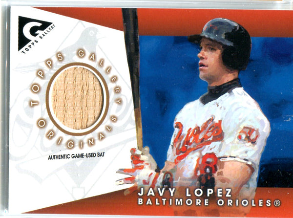 Javy Lopez 2005 Topps Gallery Game-Used Bat Card