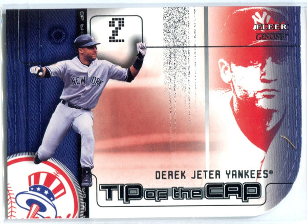 Derek Jeter 2002 Fleer Tip Of The Cap Card