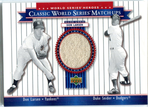 Don Larsen 2002 Upper Deck Game-Used Jersey Card