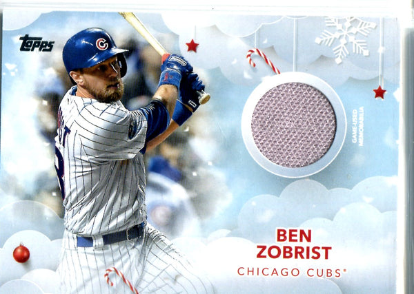 Ben Zobrist 2020 Topps Holiday Game-Used Memorabilia Card