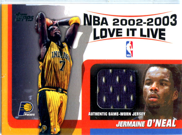 Jermaine O'Neal 2003 Topps Game-Worn Jersey Card