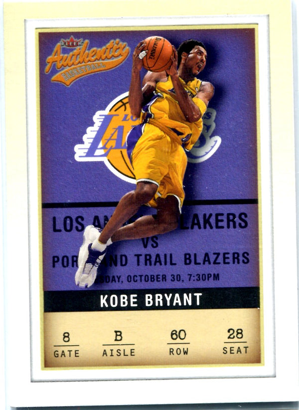 Kobe Bryant 2001-02 Fleer Authentic #60 Card