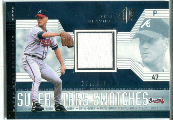 Tom Glavine 2002 Upper Deck Game-Worn Jersey Card #227/800