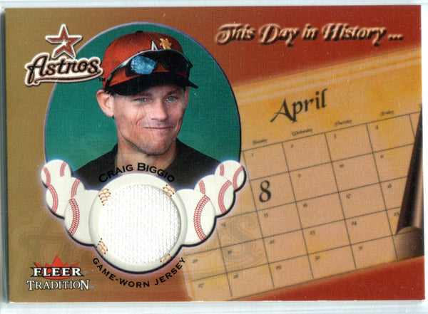 Craig Biggio 2002 Fleer Game-Worn Jersey Card