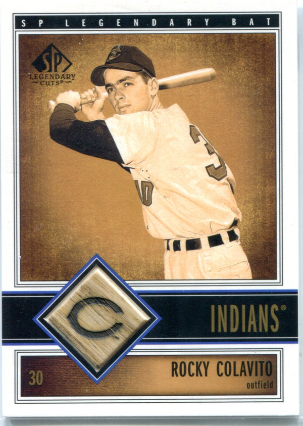 Rocky Colavito 2002 Upper Deck Game-Used Bat Card