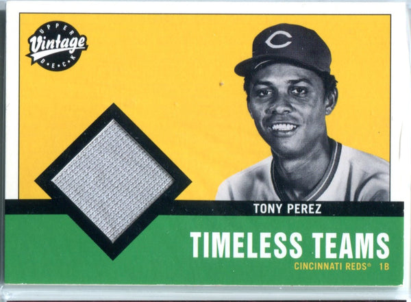 Tony Perez 2001 Upper Deck Game-Used Jersey Card