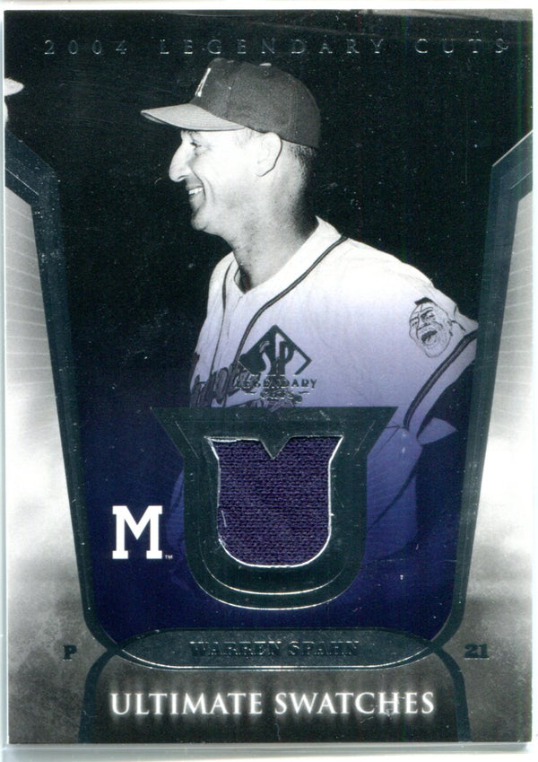 Warren Spahn 2004 Legendary Cuts Game-Worn Jersey Card