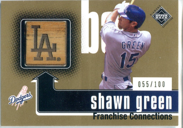 Shawn Greene 2002 Upper Deck Game-Used Bat Card #55/100