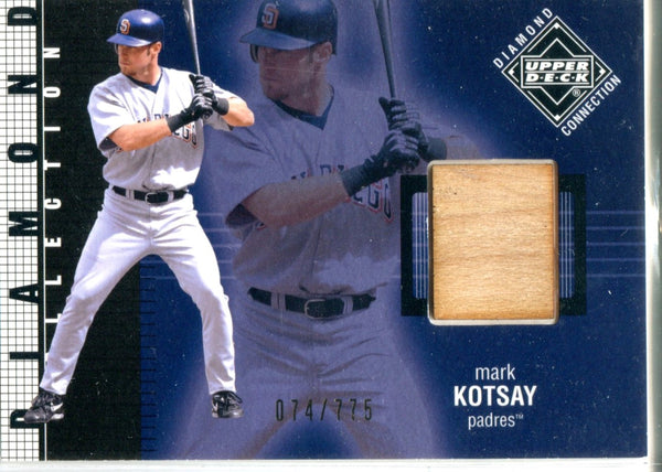 Mark Kotsay 2002 Upper Deck Game-Used Bat Card #74/775