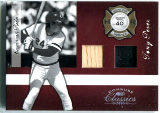 Tony Perez 2005 Donruss Dual Relic Classics Card #23/24