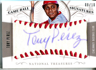 Tony Perez 2014 Panini National Treasures Autographed Card #8/10