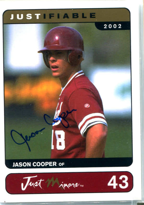 Jason Cooper 2002 Just Memorabilia Autographed Card