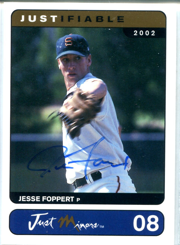 Jesse Foppert 2002 Just Memorabilia Autographed Card #33/400