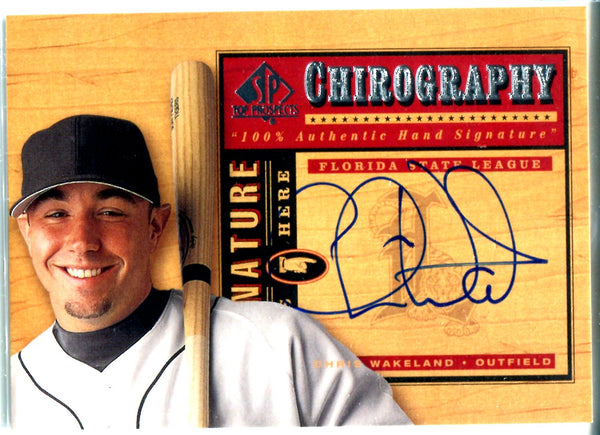 Chris Wakeland 2000 Upper Deck SP Top Prospects Autographed Card
