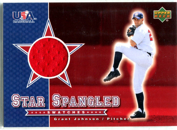 Grant Johnson 2002 Upper Deck Game-Used Jersey Card