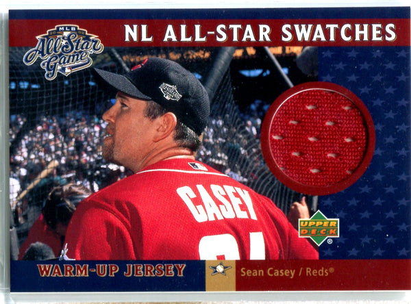 Sean Casey 2002 Upper Deck Warm-Up Jersey Card