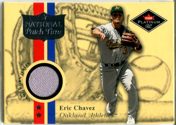Eric Chavez 2001 Fleer Game-Worn Jersey Card