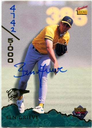 Ben Grieve 1995 Signature Rookies Autographed Card #4742/5000