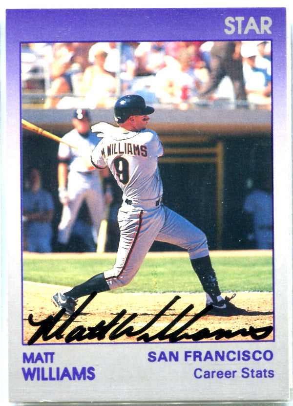 Matt Williams 1991 Star Autographed Card