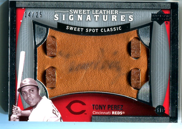 Tony Perez 2005 Upper Deck Sweet Spot Signatures Card #14/25