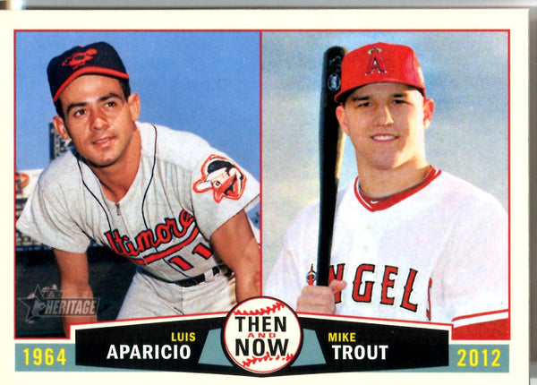 Luis Aparicio & Mike Trout 2013 Topps Heritage Card