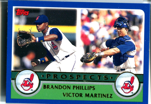 Brandon Phillips & Victor Martinez 2003 Topps Prospects Card