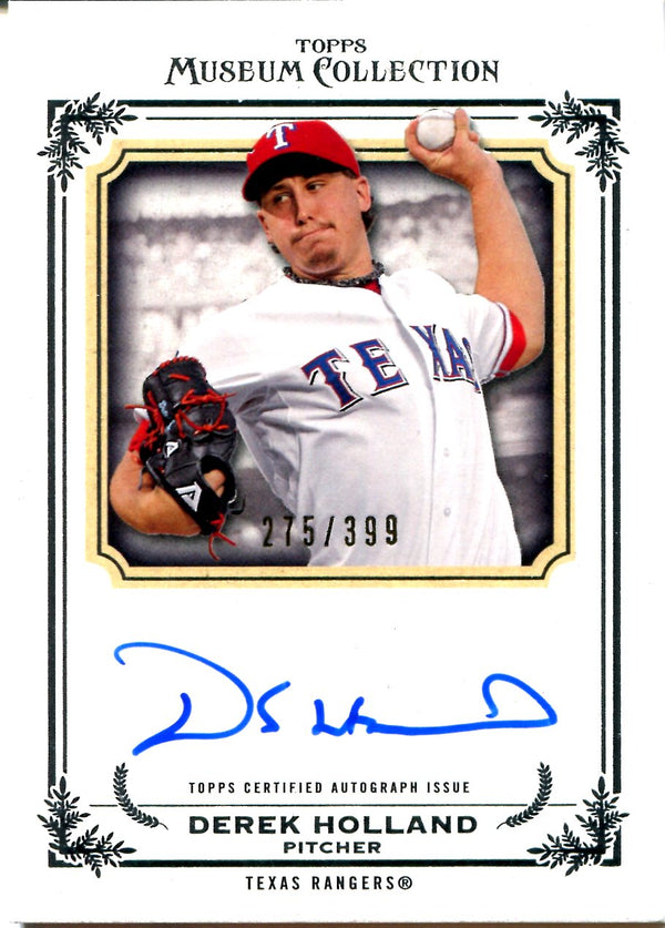Derek Holland 2013 Topps Museum Collection Autographed Card #275/399