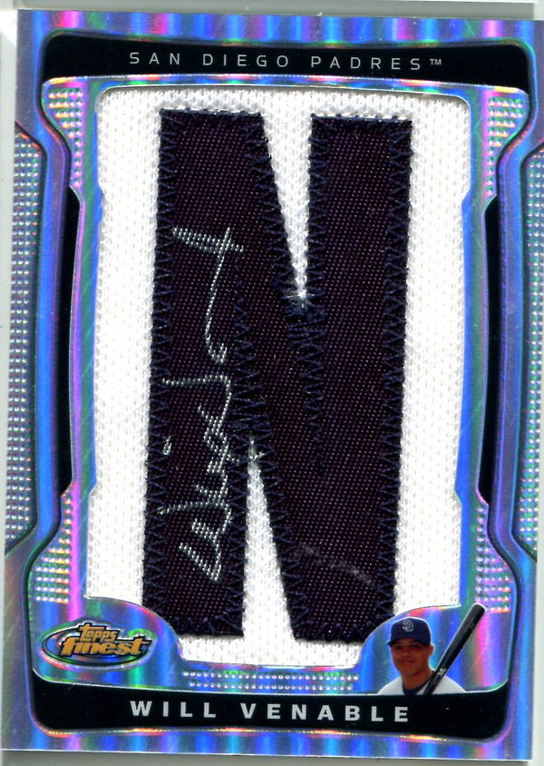 Will Venable 2009 Topps Finest Autographed Patch Card #25/75