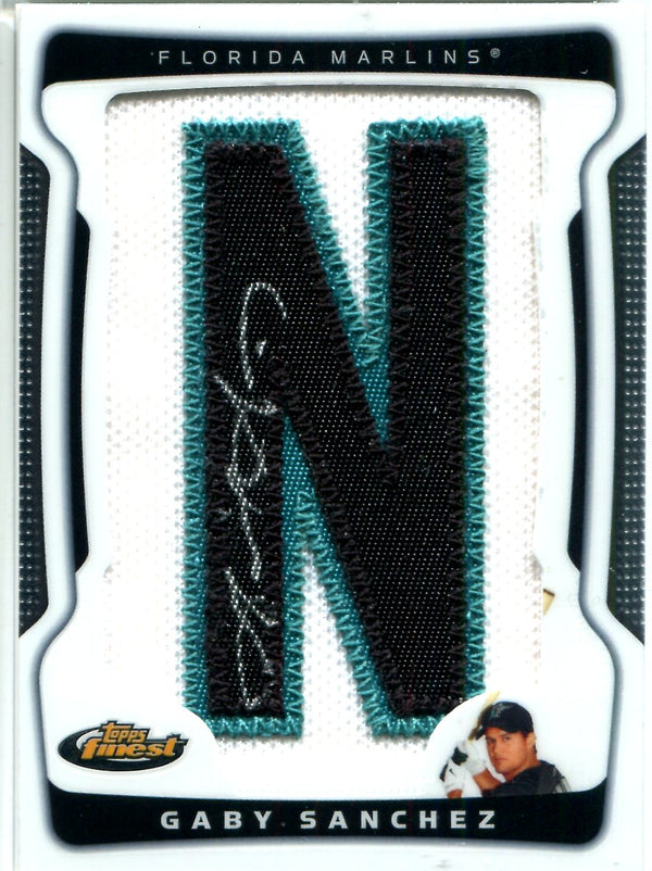 Gaby Sanchez 2009 Topps Finest Autographed Patch Card #148/170