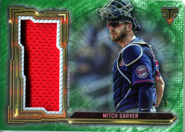 Mitch Garver 2020 Topps Triple Threads Jumbo Relic Card #9/18