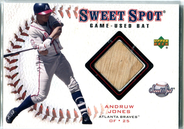 Andruw Jones 2001 Upper Deck Game-Used Bat Card